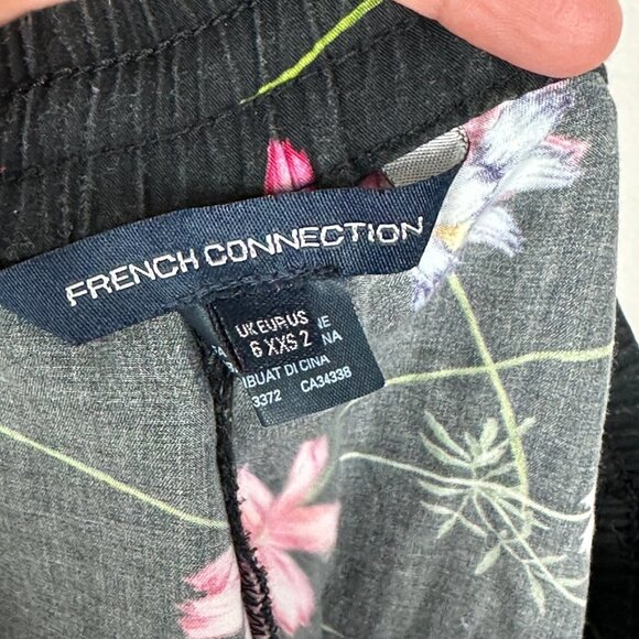 French Connection Wide Leg Crochet Floral Boho Pants Lyocell Lace Mix Trousers 2 - Picture 5 of 15